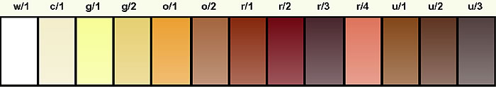 Silikat Kreiden Farbskala der 26 Farben