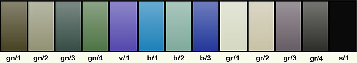 Silikat Kreiden Farbskala der 26 Farben